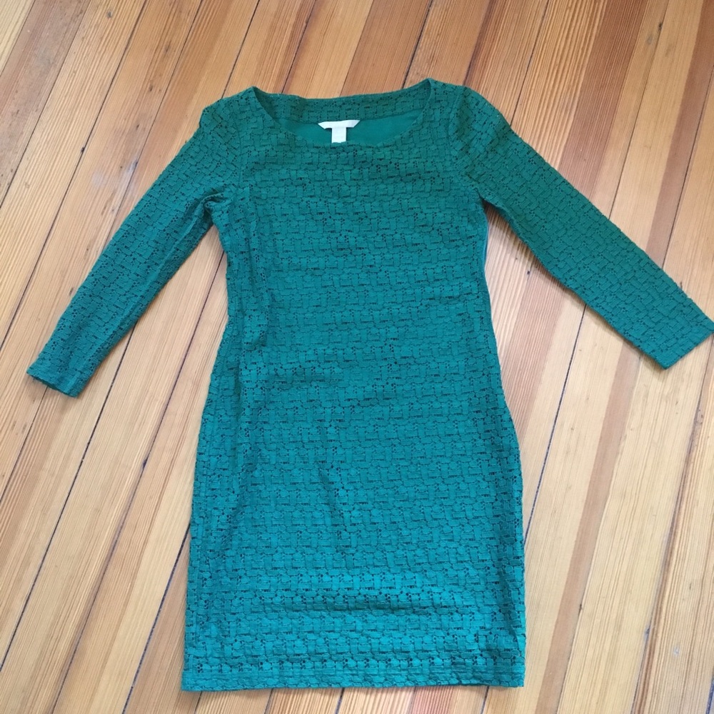 Banana Republic green lace dress